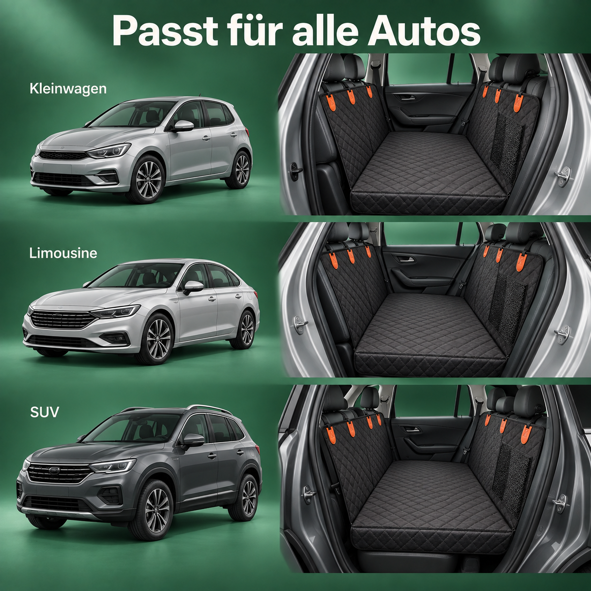 Fellwelt™ Hartboden-Autositzschutz für Hunde